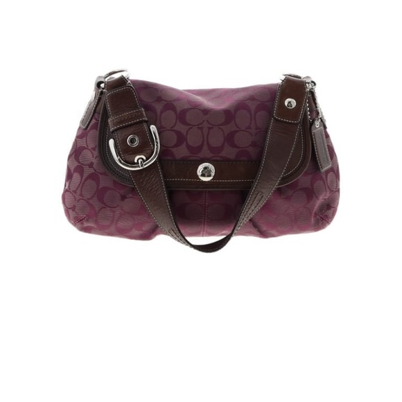 Deep Purple Vintage Coach Shoulder Bag - Picture 3 of 3